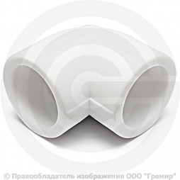 Угольник PP-R белый внутренняя пайка Дн 25 90гр RTP (РосТурПласт)