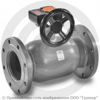 Кран стальной фланцевый с редуктором Ду-400 Ру-16 L=990мм полнопроходной LD КШ.Ц.Ф.Р. 400.016.П/П