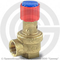 Клапан предохранительный пружинный латунный Ду 32-32 (G1 1/4"-G1 1/4") ВР (ВН) Рср=4бар (Т<110°С) R140 Giacomini
