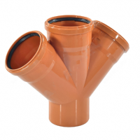 Крестовина PP-B одноплоскостная коричневая Дн 110-110-110-45гр б/нап в/к RTP (РосТурПласт)