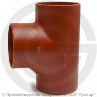 Тройник чугунный безраструбный SML Ду 150-150 88гр Китай Тройник чугунный безраструбный SML Ду 150-150 88гр Китай