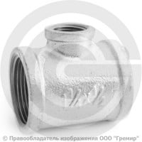 Тройник переходной чугунный оцинкованный ВР (ВН) Ду 32-15 (1 1/4"-1/2")