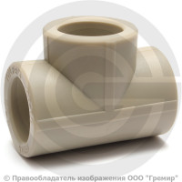 Тройник PP-R серый Дн 20 Pro Aqua
