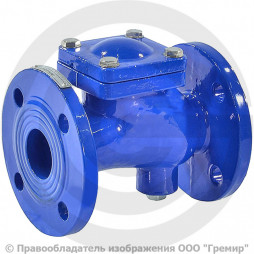 Клапан обратный шаровый чугунный фланцевый Ду-600 Ру-10/16 (Т<80°С) шар сталь+NBR Benarmo