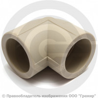 Угольник PP-R серый Дн 50 90гр Pro Aqua