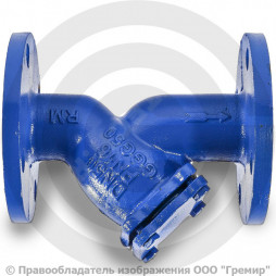 Фильтр сетчатый Y-образный чугунный фланцевый Ду-80 Ру-16 (Т<90°С) ФСч Китай