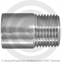 Ниппель приварной (резьба) нержавеющий AISI 316 Ду-25 (1")