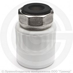 Муфта PP-R комбинированная белая с накидной гайкой Дн 20-1/2" на метал. штуцере RTP (РосТурПласт)