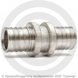 Муфта аксиальная латунная оцинкованная для PE-X труб Дн 10 RAUTHERM S Rehau