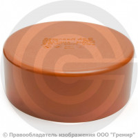 Крышка НПВХ (ПВХ) коричневая Дн 400 б/нап на гладкий конец трубы Ostendorf KGK