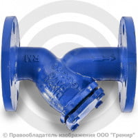 Фильтр сетчатый Y-образный чугунный фланцевый Ду-125 Ру-16 (Т<90°С) ФСч Китай