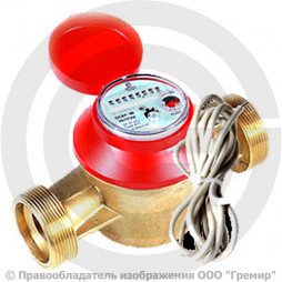 Счётчик крыльчатый одноструйный Ду-25 Ру-16 (Т<90°С) L=160мм импульсный В/К ОСВУ ДГ1 Декаст