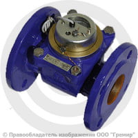 Счётчик турбинный фланцевый Ду-50 Ру-16 (Т<50°С) L=200мм импульсный ВСХНд Тепловодомер