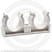 Опора PP-R двойная белая Дн 20 VALFEX