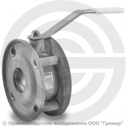 Кран стальной межфланцевый Ду-32 Ру-16 L=52мм полнопроходной LD Стриж 032.016.02.Zn