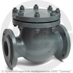 Клапан обратный поворотный стальной фланцевый Ду-100 Ру-25 (Т<425°С) 19с76нж ЧАЗ