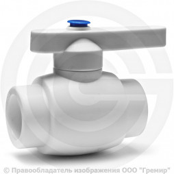 Кран PP-R Дн 50 внутренняя пайка белый RTP (РосТурПласт)