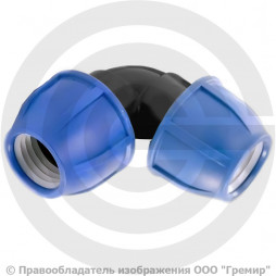 Отвод ПЭ компрессионный переходной Дн 25-20 90гр Ру-16 RTP (РосТурПласт)