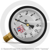 Манометр радиальный диаметр 100мм 0-6 кгс/см2 (0-0,6 МПа) М20х1,5 ТМ-510Р.00 Росма 00000006843