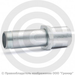 Сгон в сборе стальной оцинкованный L=150мм Ду-50 (2") в комплекте с чугунной муфтой и контргайкой КАЗ