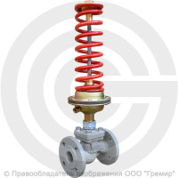 Регулятор давления прямого действия НО "после себя" чугунный фланцевый Ду-80 Ру-16 Kvy=100м3/ч 0,05-0,3 МПа Энерготехномаш УРРД-НО-РД