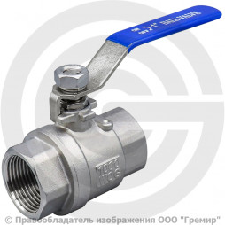 Кран нержавеющий AISI 316 (CF8M) Ду-8 (1/4") Ру-63 ВР (ВН) L=50мм полнопроходной Benarmo