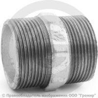 Ниппель чугунный оцинкованный НР (НАР) Ду 40 (1 1/2")