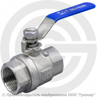 Кран нержавеющий AISI 316 (CF8M) Ду-10 (3/8") Ру-63 ВР (ВН) L=50мм полнопроходной Benarmo