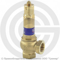 Клапан предохранительный пружинный латунный Ду 40-40 (G1 1/2"-G1 1/2") ВР (ВН) Рн=0.5...16бар (Т<150°С) 1832 OR