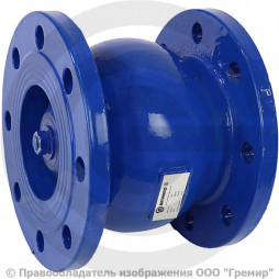 Клапан обратный пружинный чугунный фланцевый Ду-150 Ру-16 (Т<80°С) диск чугун+NBR Benarmo