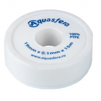 Лента ФУМ PTFE 6020 10ммх0,075ммх8м катушка среда: вода Aquasfera