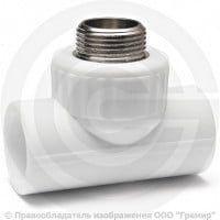 Тройник PP-R комбинированный белый НР (НАР) Дн 32 1/2" RTP (РосТурПласт)