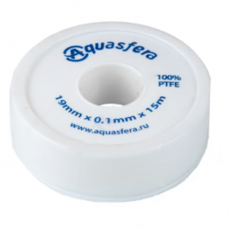 Лента ФУМ PTFE 6020 19ммх0,2ммх15м катушка среда: вода Aquasfera