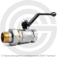 Кран латунный Ду-20 (3/4") Ру-40 ВР-"Американка" никель рычаг LD Pride 47.20.В-ГШ.Р.