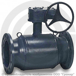 Кран стальной фланцевый с редуктором Ду-350 Ру-16 L=780мм Danfoss JIP Premium FF