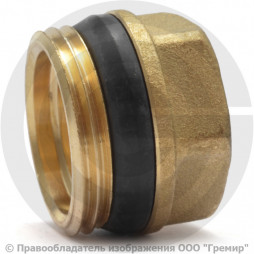 Переход латунный (переходник) НР-ВР (НАР-ВН) Ду 25-15 (1"-1/2") с герметичной прокладкой Giacomini
