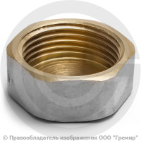 Заглушка латунная ВР (ВН) Ду-25 (1") никель Aquasfera