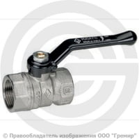 Кран латунный Ду-20 (3/4") Ру-25 ВР (ВН) никель рычаг Bugatti серия 600