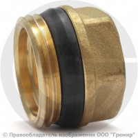 Переход латунный (переходник) НР-ВР (НАР-ВН) Ду 32-20 (1 1/4"-3/4") с герметичной прокладкой Giacomini