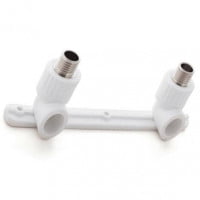 Планка PP-R монтажная белая НР (НАР) Дн 25-1/2" Ру-25 RTP (РосТурПласт)