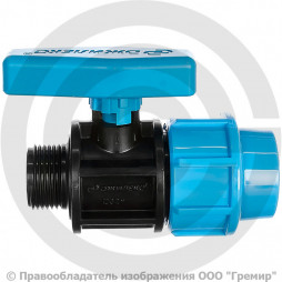 Кран ПНД компрессионный Дн 32-1" Ру-16 НР (НАР) Джилекс