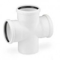 Крестовина PP-M одноплоскостная бесшумная белая Дн 110-50-50 87гр б/нап в/к RTP (РосТурПласт) 2