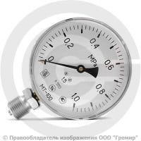 Манометр радиальный диаметр 100мм 0-10 кгс/см2 (0-1,0 МПа) М20х1,5 МТ-100 Багория