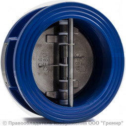 Клапан обратный двухстворчатый чугунный межфланцевый Ду-250 Ру-16 (Т<120°С) ств нерж Benarmo