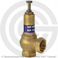 Клапан предохранительный пружинный угловой латунный Ду 65-65 (G2 1/2"-G2 1/2") ВР (ВН) Рн=0.5...16бар 111 OR
