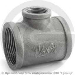 Тройник переходной чугунный ВР (ВН) Ду 40-20 (1 1/2"-3/4")