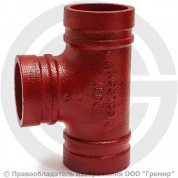 Тройник переходной под муфту грувлок Ду 80-40 (Дн 89х48) Ру-20 XGQT03R3