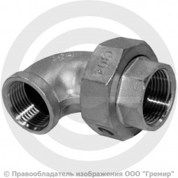 Американка угловая нержавеющая AISI 304 ВР (ВН) Ду-50 (2")