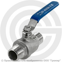 Кран нержавеющий AISI 304 (CF8) двусоставной Ду-40 (1 1/2") Ру-63 НР (НАР) муфтовый NK-BMML40/4