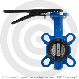 Затвор дисковый поворотный межфланцевый Ду-40 Ру-16 EPDM с чугунным диском Китай